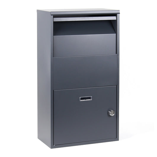 Cassetta postale per pacchi grigia 41x22x75 cm Portapacchi Cassetta della posta