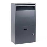 Cassetta postale per pacchi grigia 41x22x75 cm Portapacchi Cassetta della posta