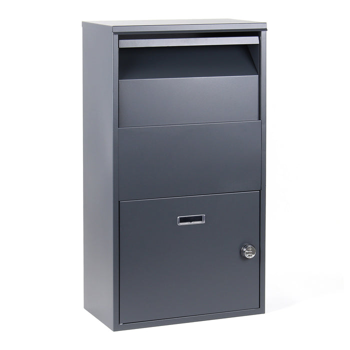 Cassetta postale per pacchi grigia 41x22x75 cm Portapacchi Cassetta della posta