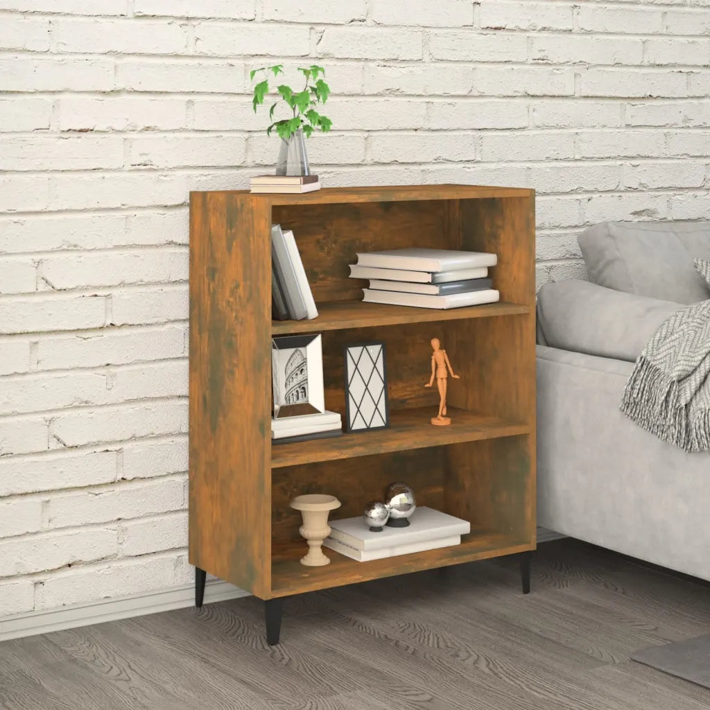 Credenza Rovere Fumo 69,5x32,5x90 cm in Legno Multistrato 817378