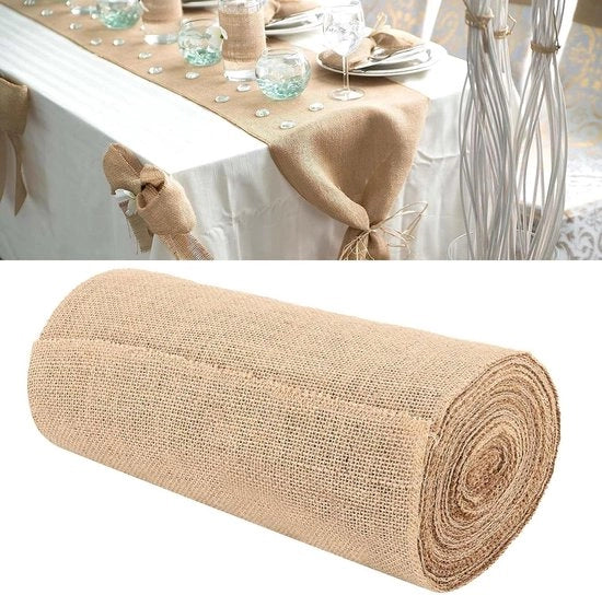 Juta Naturale Rotonda 30 cm x 15 m per Decorazione Interna, Decorazione, Lavori Artigianali, Matrimonio, Festa