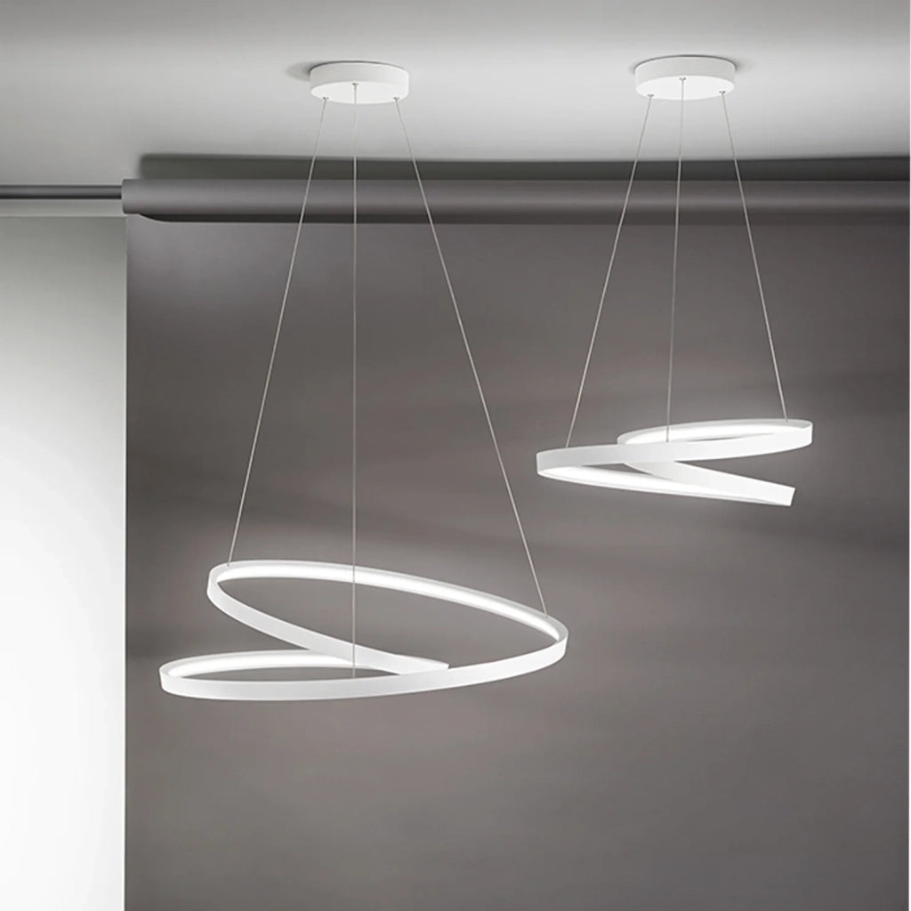 Sospensione Moderna Ritmo Metallo Bianco Led 70W Dimmerabile Ip20