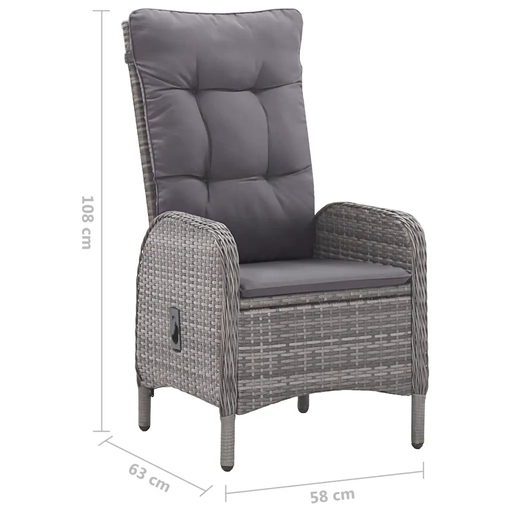 Set da Pranzo da Giardino 7 pz Grigio cod mxl 43794