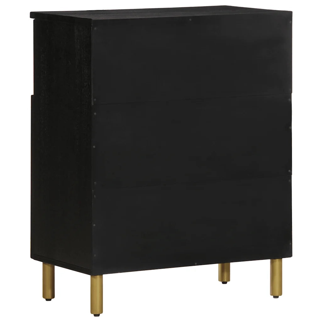 Credenza Nera 60x33x75 cm in Legno Multistrato