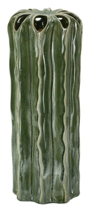 Vaso Cactus Tall Ø12x31,5 cm in Ceramica Verde