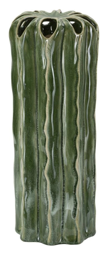 Vaso Cactus Tall Ø12x31,5 cm in Ceramica Verde