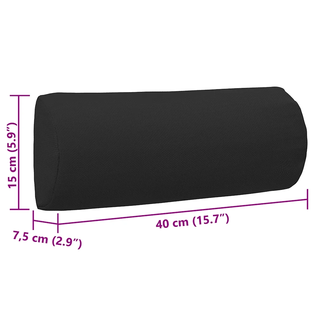 Poggiatesta per Sdraio Nero 40x7,5x15 cm in Textilene 47932