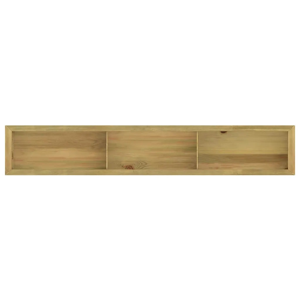 Fioriera | Cassetta per fiori | Vaso Rialzata 291x50x50 cm in Legno di Pino Impregnato
