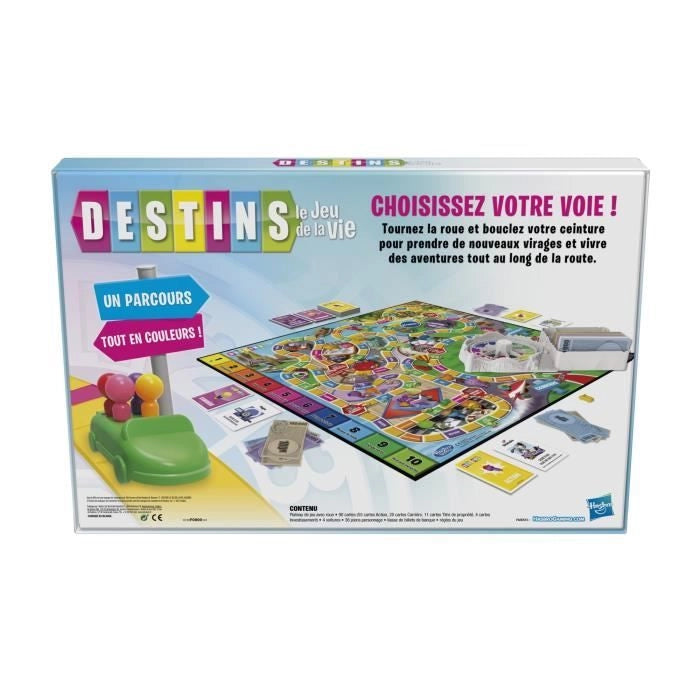Destini Il gioco della vita - Gioco da tavolo per la famiglia - da 2 a 4 giocatori - per bambini - da 8 anni - con pedine colorate