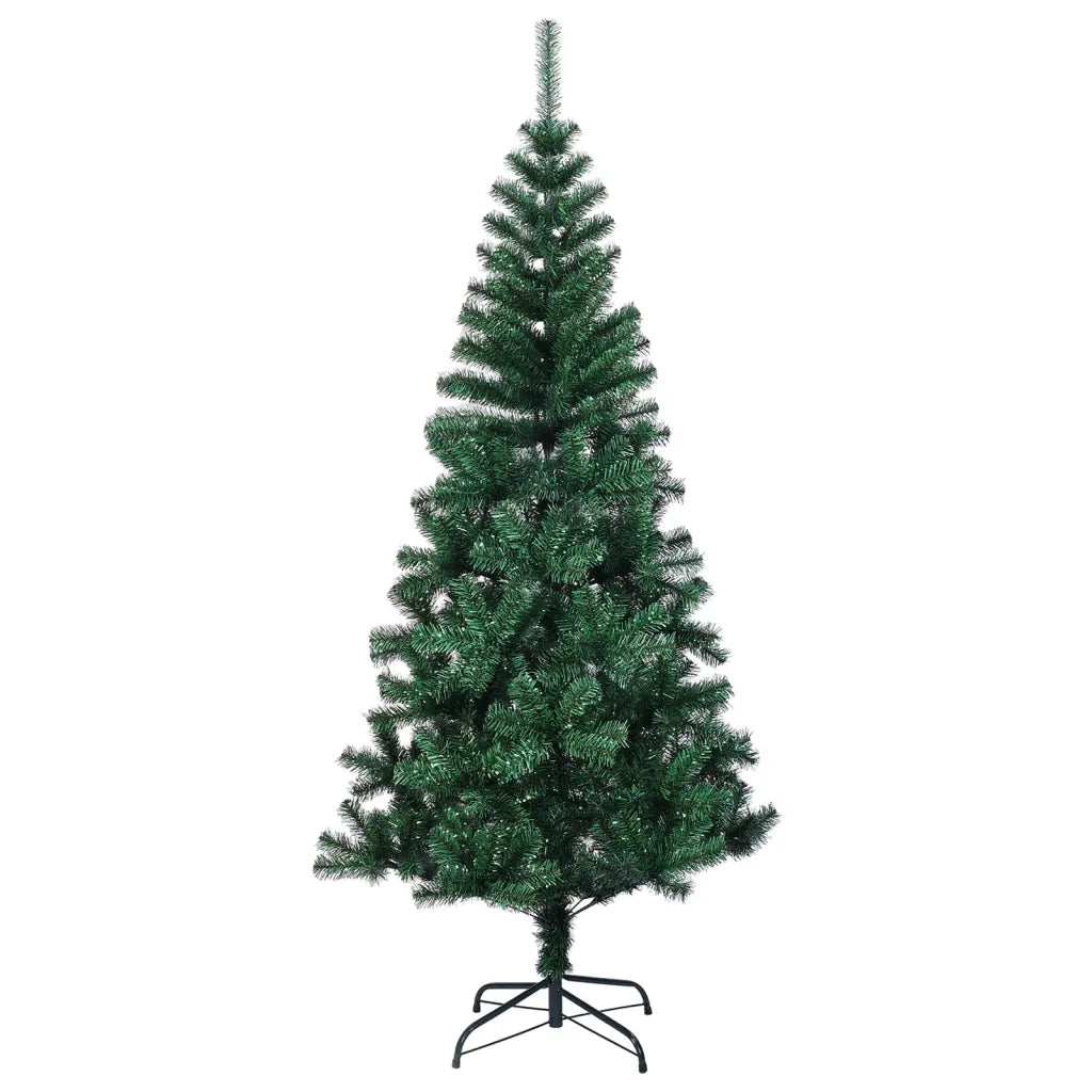 Albero di Natale Artificiale-Decorazioni natalizie Punte Iridescenti Verde 240 cm PVC