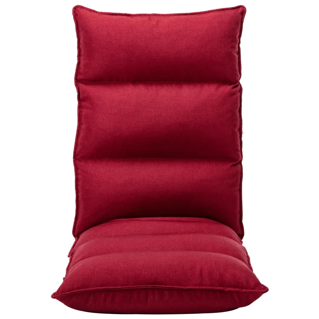 Sedia a Sdraio da Terra Pieghevole Rosso Vino in Tessuto cod mxl 67318