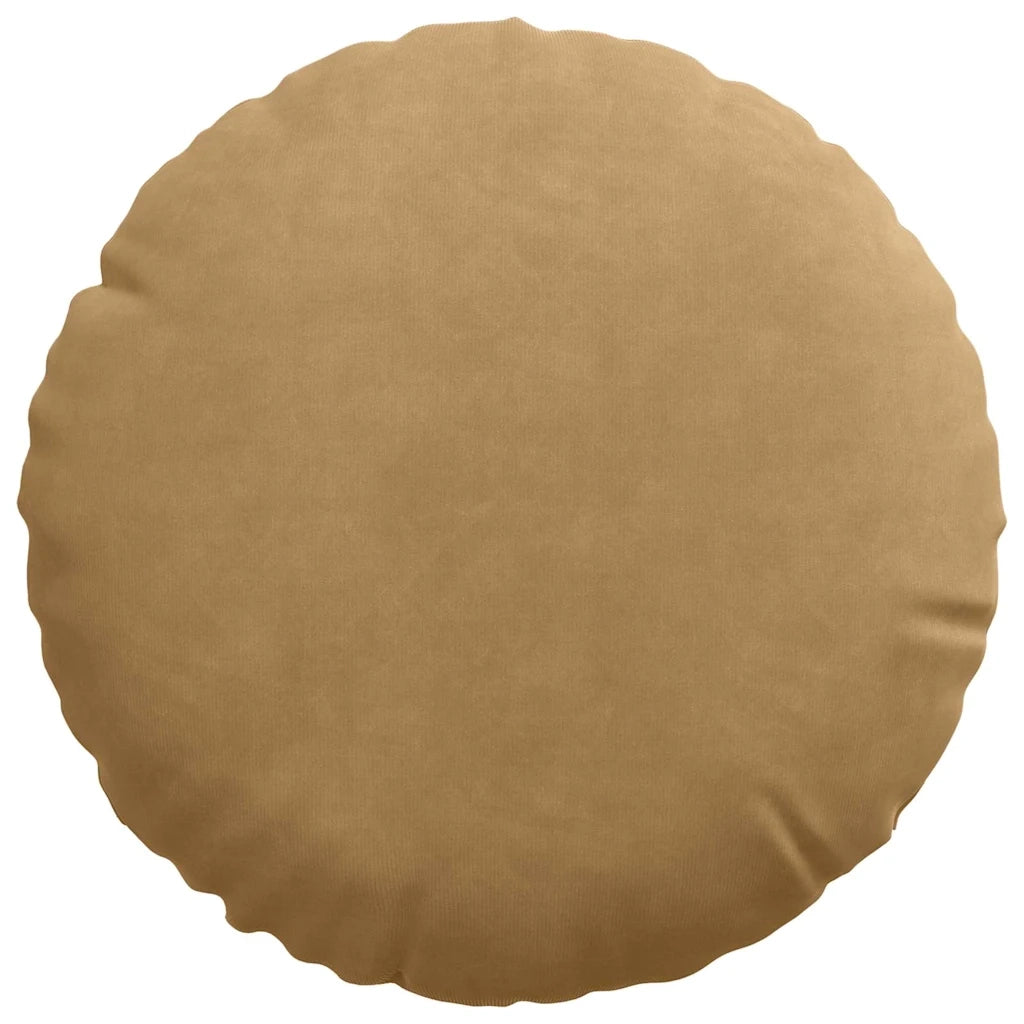 Cuscini per Seduta 2 pcs Marrone Ø30 x 13 cm Velluto