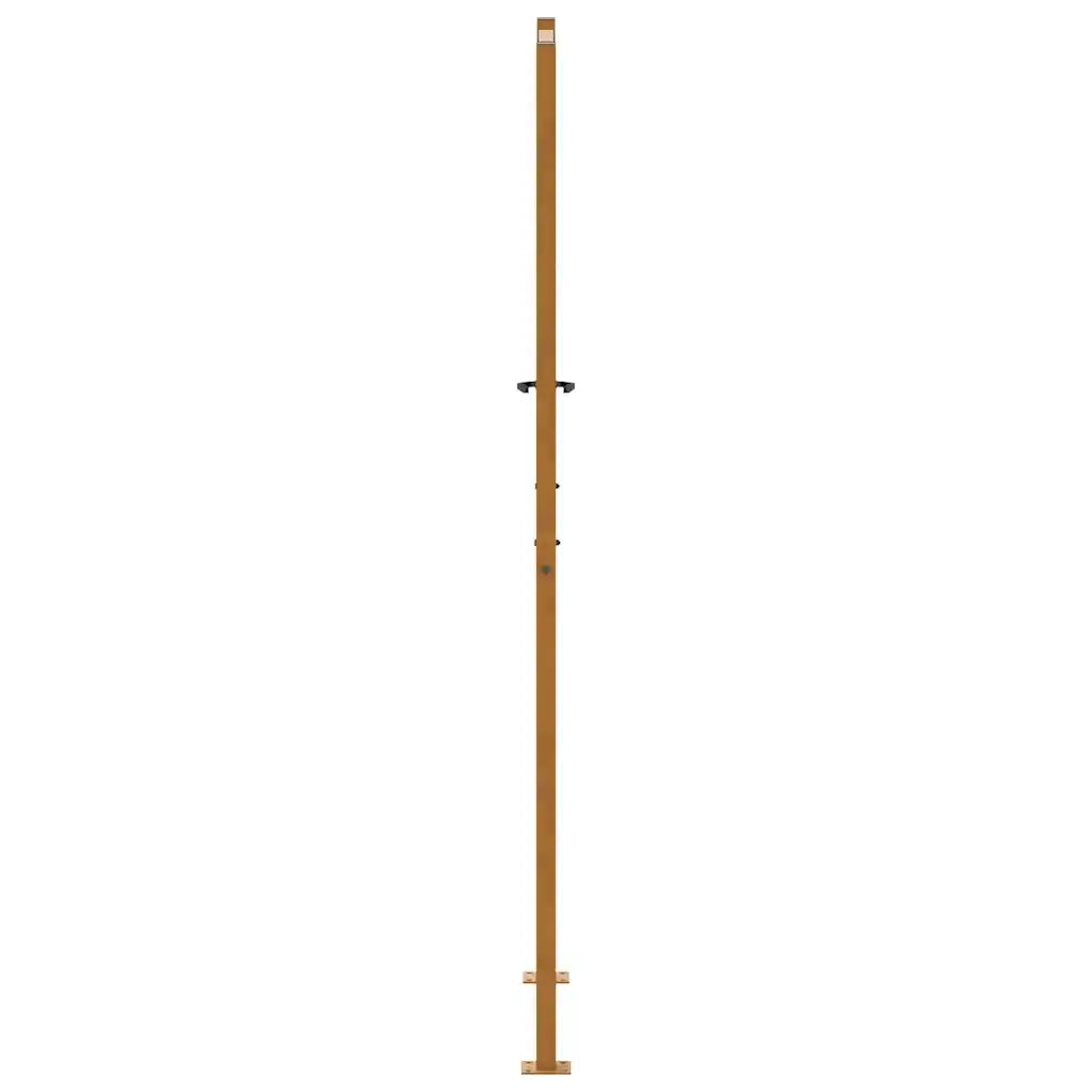Cancello da giardino 100x200 cm in acciaio corten design ondulato 4100978