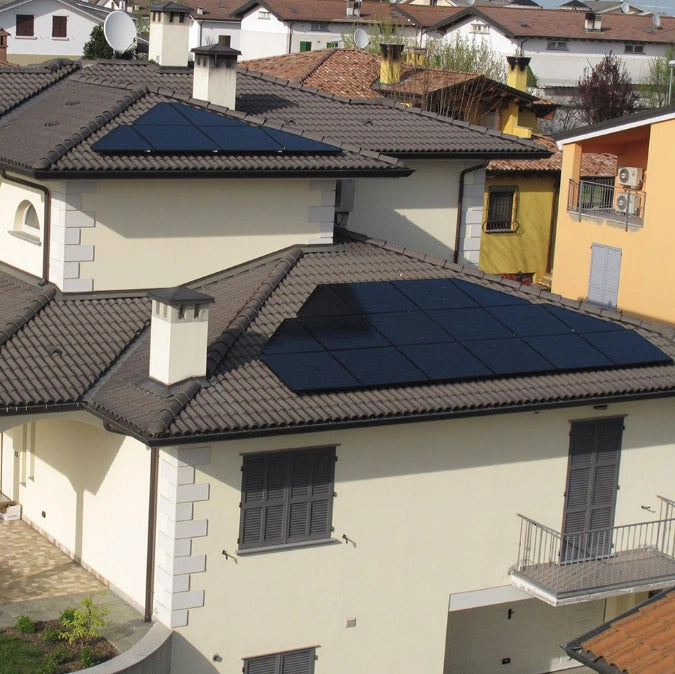 Moduli fotovoltaico impianto 3 kw monocristallino potenza 410w silver pezzi 8