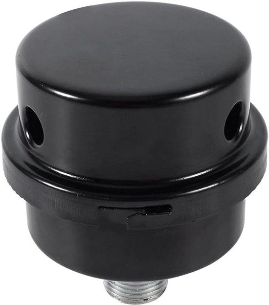 Filtro d'aria per compressori a aria metallica con silenziatore - Soppressione del rumore - Protezione contro la polvere - 3/8 pollici 16MM - Per compressori a aria senza olio