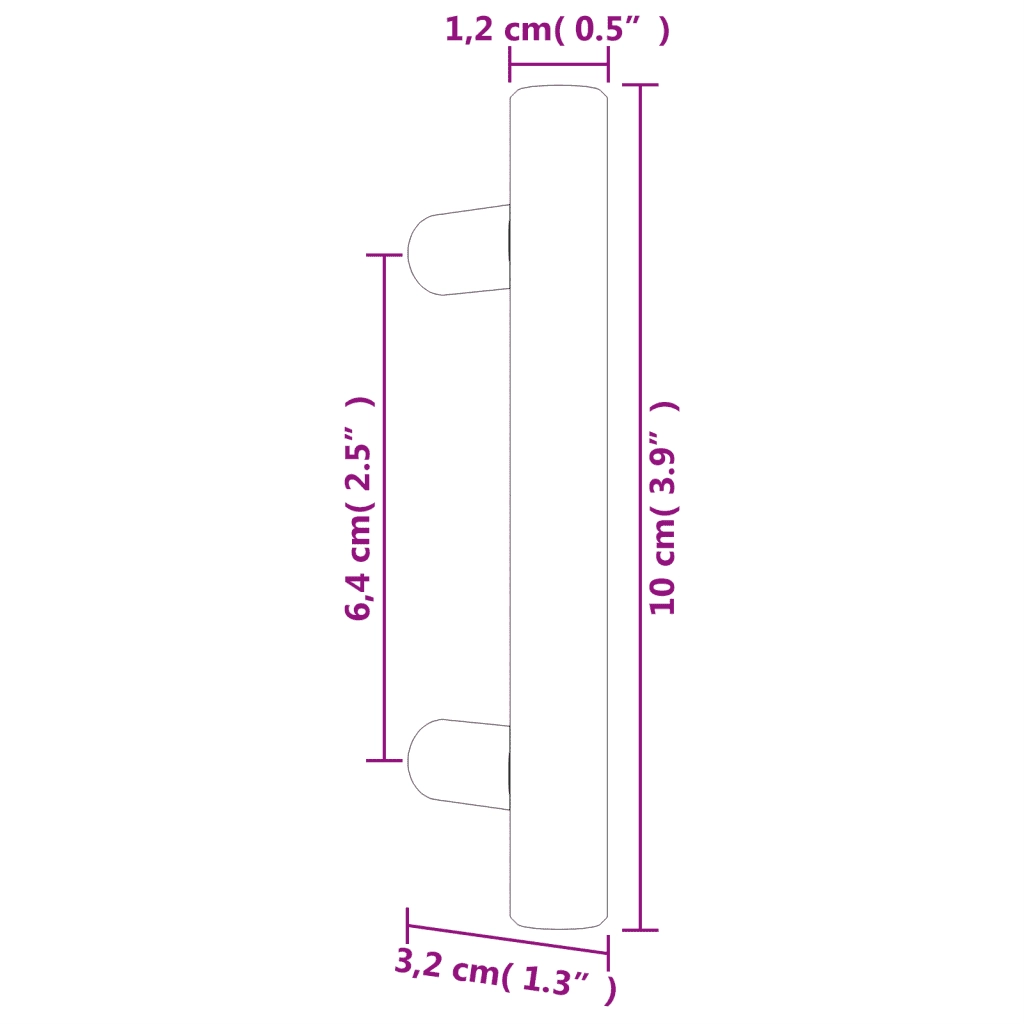 Maniglie per Mobili 20 pz Argento 64mm in Acciaio Inox CFW1189333