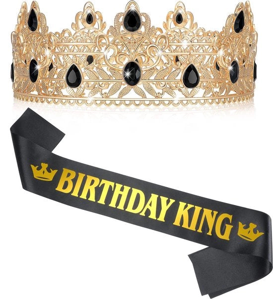Decorazione per compleanno per uomo - Accessorio per compleanno - Corona per re - Sjerp - Materiale leggero - Decorazione per festa di compleanno