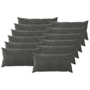 Cuscino con cuscino HEERLEN 12 pz Grigio Scuro Velluto 925635