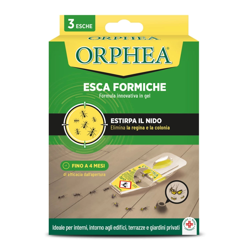 Esche per Formiche, Ideale per Interni, Edifici e Terrazzi, Efficacia 4 Mesi, Confezione da 3 pezzi, Orphea