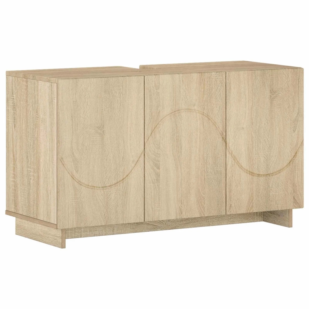 Set mobili da bagno 3 pz Rovere Sonoma Legno ingegnerizzato 3433057
