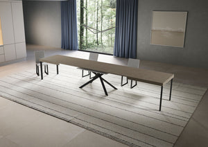 Tavolo Allungabile 180/440x90 cm Niket Tortora Gambe Antracite