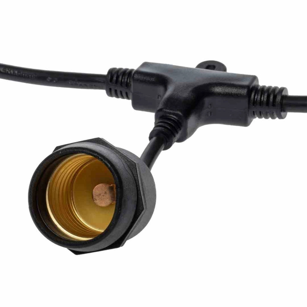 Catena luci esterno 10m 10xE27 IP44 nera Eko-Light EKO6918