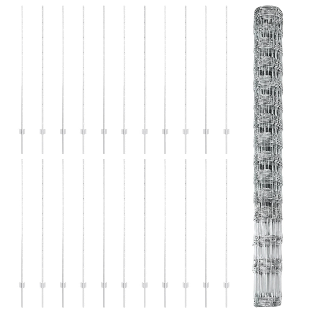 Posti per Recinzione  22 pz U-Channel 160 cm Acciaio Zincato