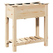 Fioriere | Cassetta per fiori | Vaso da giardino con lo scaffale Beige 71 x 37 x 76,5 cm
