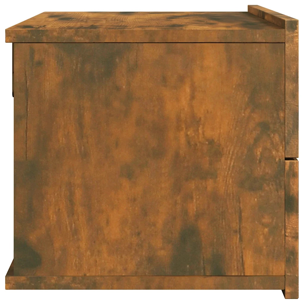 Comodini Rovere Fumo 2 pz 40x30x30 cm Legno Multistrato 815412