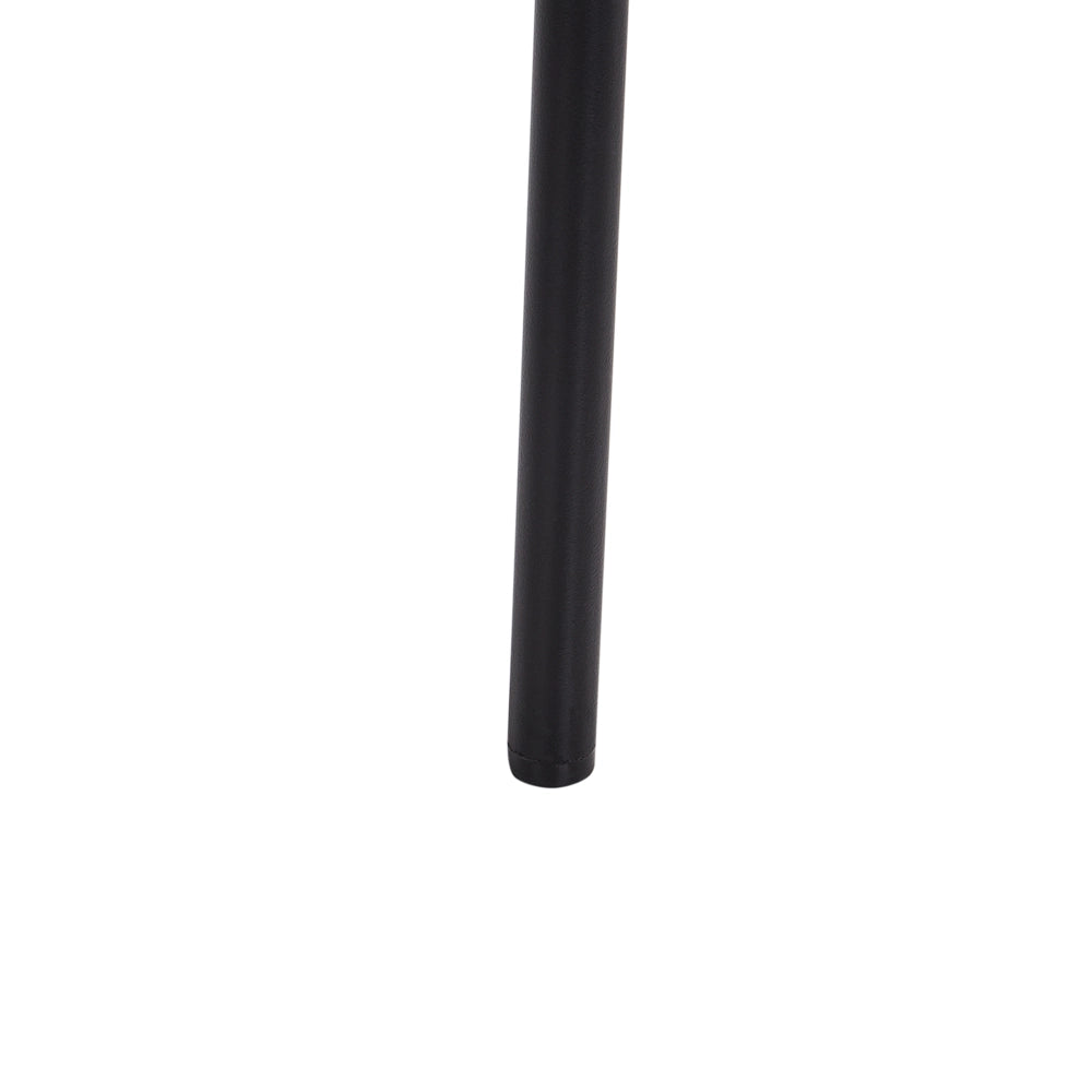Set di 2 sedie da bar Beige chiaro senza braccioli Gambe in ferro nero Boucle Design contemporaneo retrò Sedute per la sala da pranzo