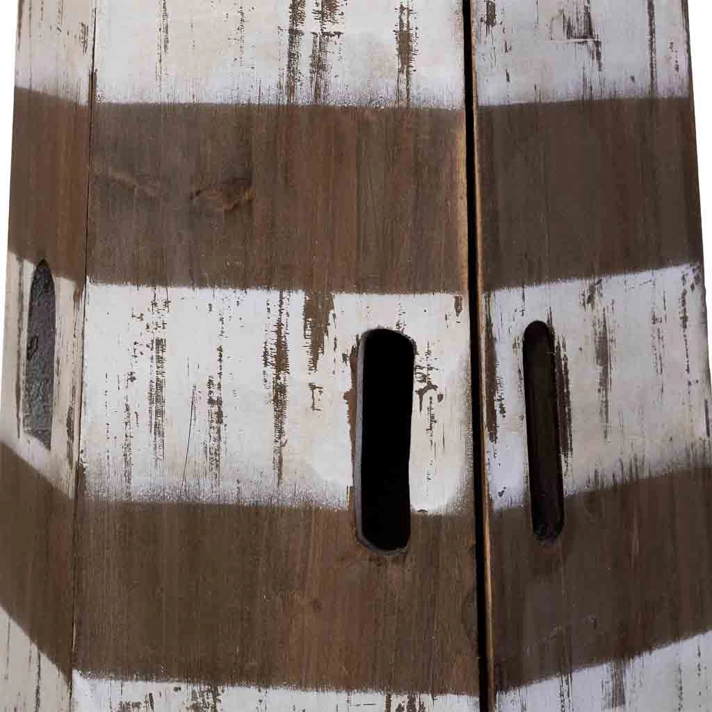 Mensola Lighthouse in legno e metallo marrone  40x35x123h cm
