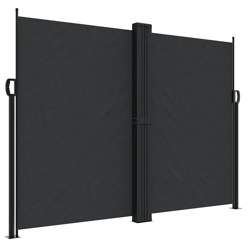 Tenda da Sole Laterale Retrattile-Tenda parasole per balcone per giardino Nera 180x1200 cm 799678