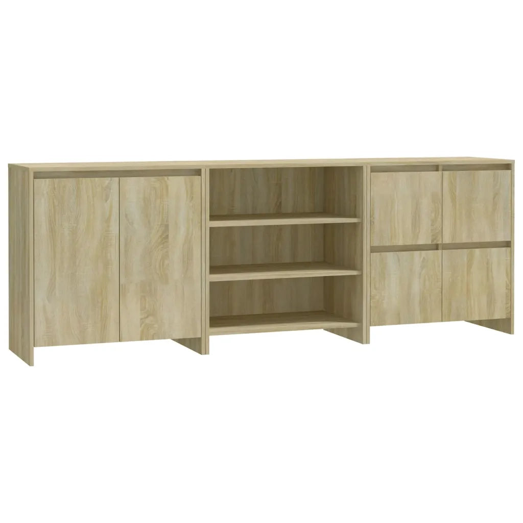 Credenze 3 pz Rovere Sonoma in Legno Multistrato cod mxl 77053