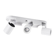 Plafoniera lampada da soffitto bianca faretto direzionabile e attacco per lampade GU10 ad 3 diffusorI