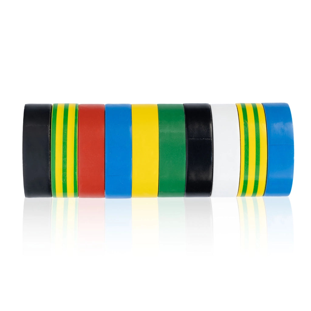 Set di Nastri Isolanti Rosfix – Alta Qualità PVC | 0,13mm x 16mm x 10m