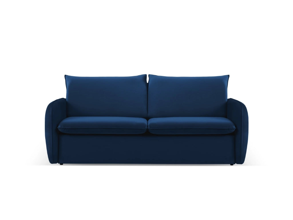 Cosmopolitan Design - Divano convertibile "Vienna" 3 posti in velluto blu reale 