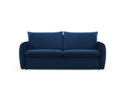 Cosmopolitan Design - Divano convertibile "Vienna" 3 posti in velluto blu reale 