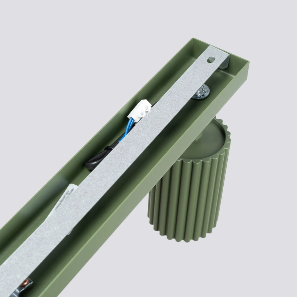 Plafoniera moderna oliva 81cm 4 spot GU10 Gravio Pure Lume