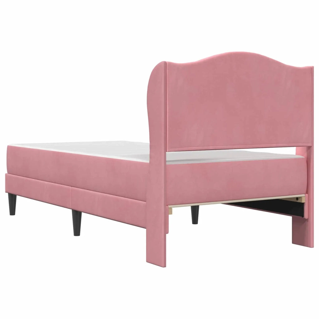 Struttura del letto con testiera Rosa 80 x 200 cm Velluto