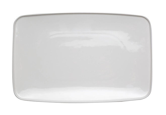 Vassoio rettangolare in Porcellana Bianco Touch me 37 x 24 x 2,5 cm