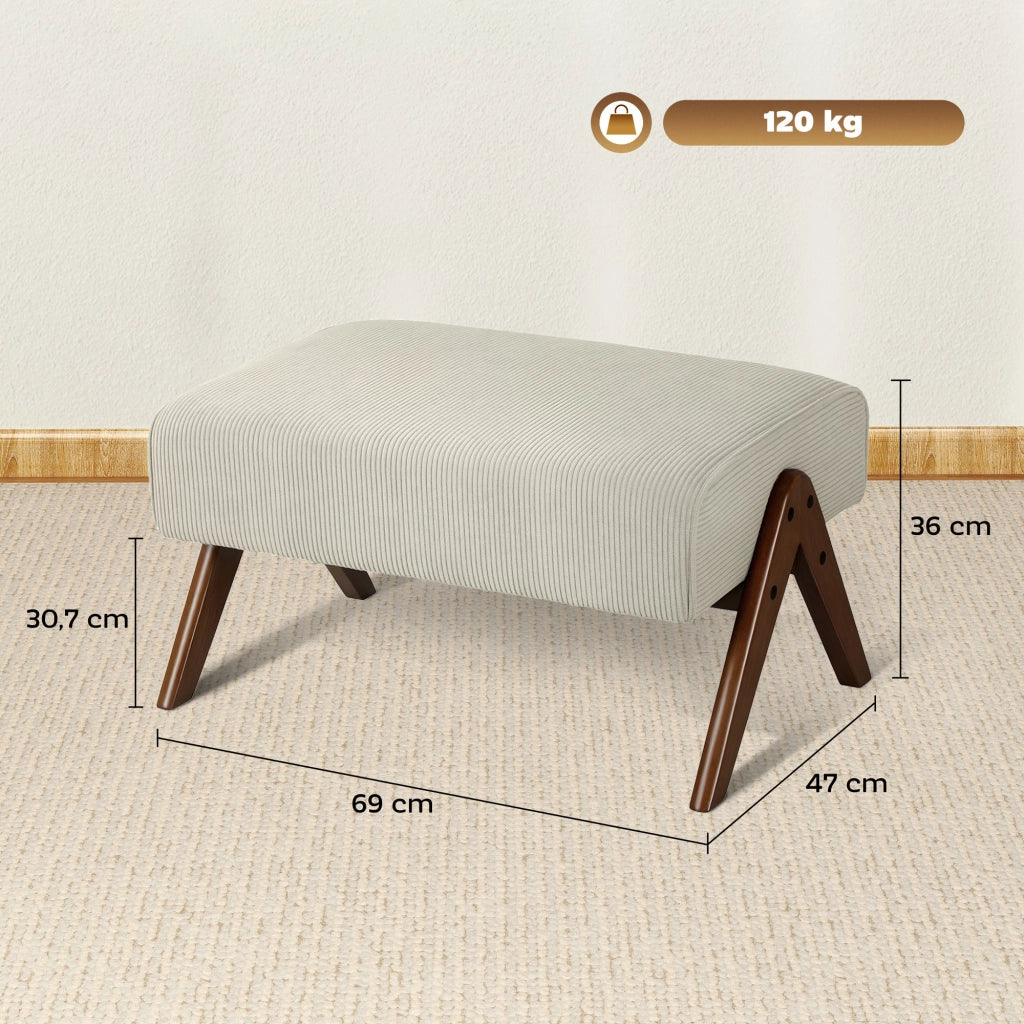 Tavolino da salotto ¨C zephmum ¨C beige, legno, 69x47x36