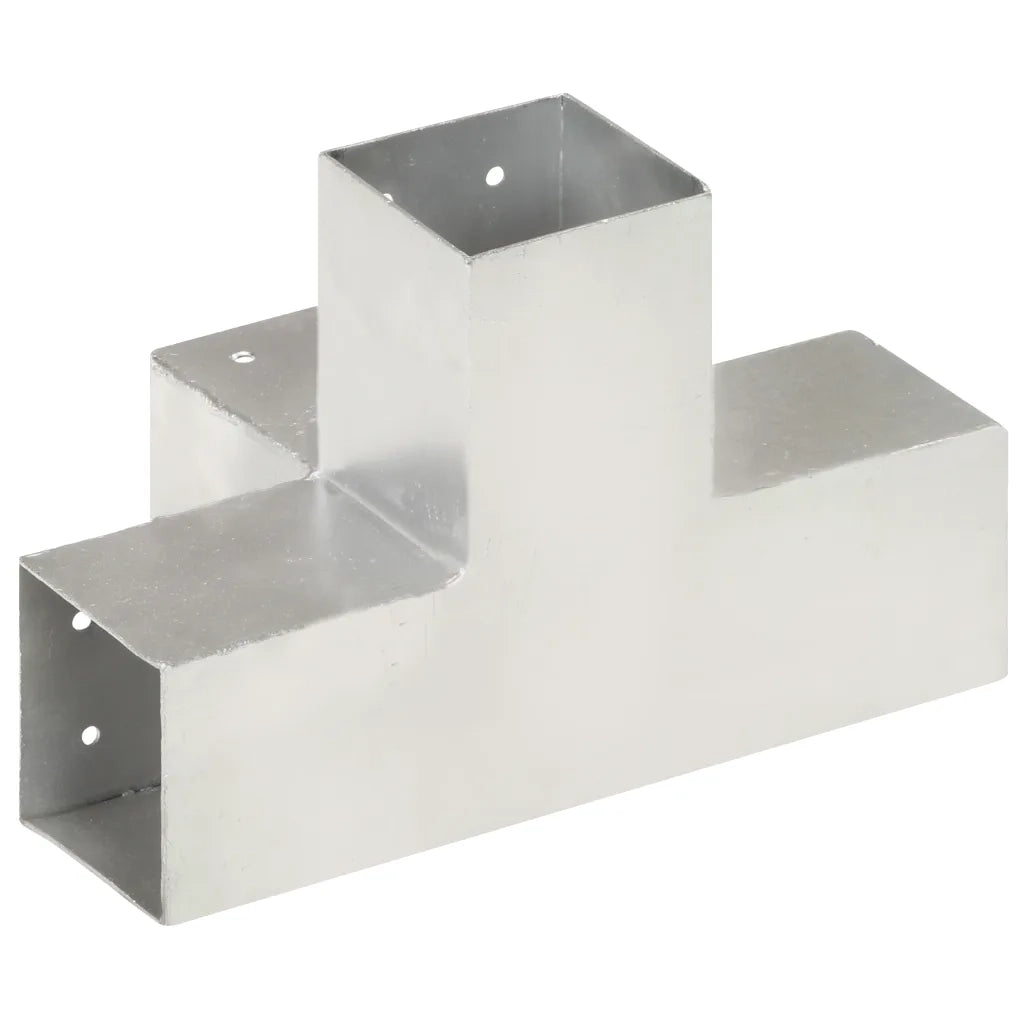 Connettori per Pali a Forma di X 4 pz Metallo Zincato 81x81 mm 145468