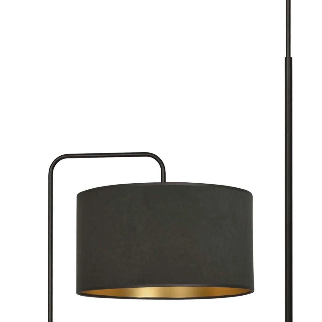 Piantana Contemporaneo Ganesha Acciaio Nero 1 Luce E27 Ip20