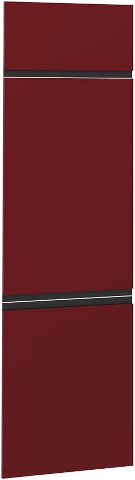 Frontale cucina R-Line, Rosso, 59.6 x 196 cm frontale del mobile per mobile per frigorifero, adatto per armadi da cucina R-Line per un montaggio semplice