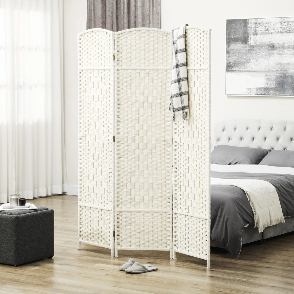 Paravento in legno 3 ante ¨C zephmum ¨C bianco 135x180 cm