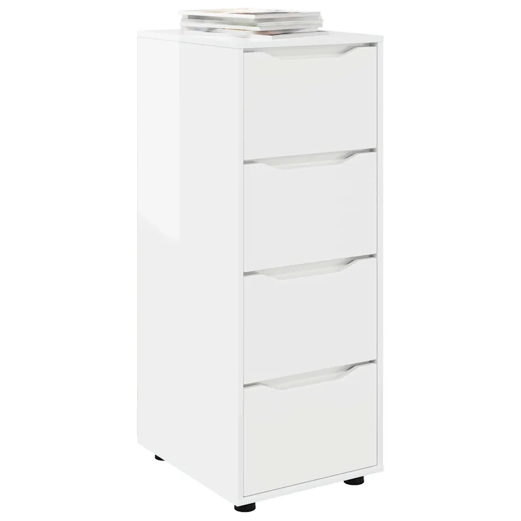 Armadio Bianco Lucido 40 x 48 x 105 cm Legno multistrato