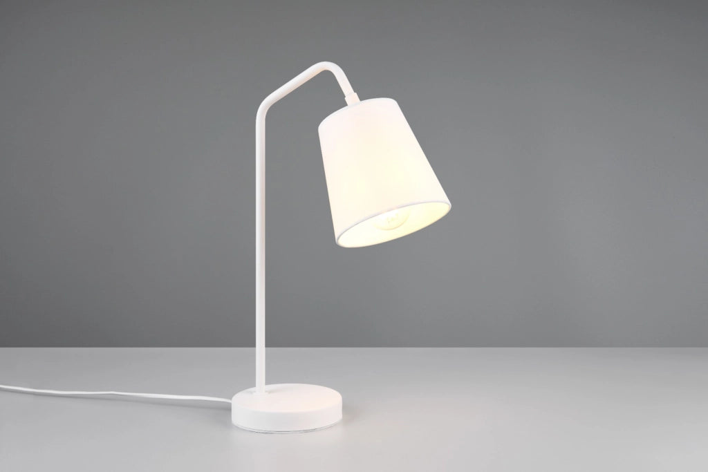 Lampada da tavolo bianca con paralume E27 Buddy RL