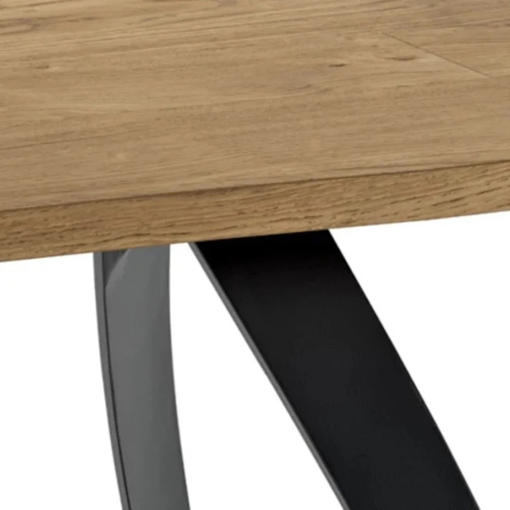 Tavolo da pranzo allungabile in legno impiallacciato rovere naturale Timber 160-240x90 cm fino a 10 posti Made in Italy | Duzzle