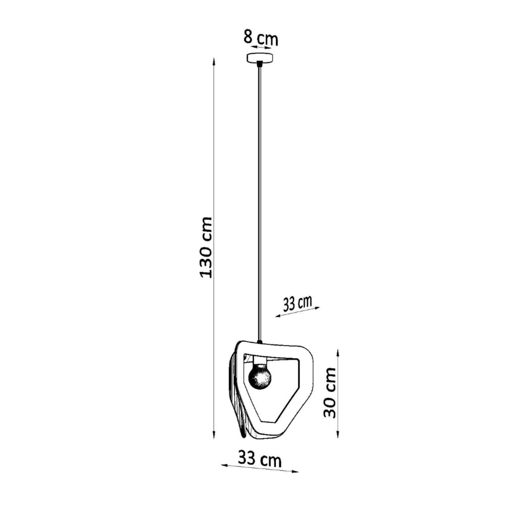 Lampada a sospensione Pure Lume TRIANOS nera metallo E27