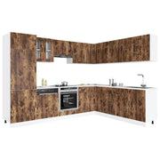 Set Mobili da Cucina 14 pz Kalmar Rovere Fumo Legno Multistrato 3314976